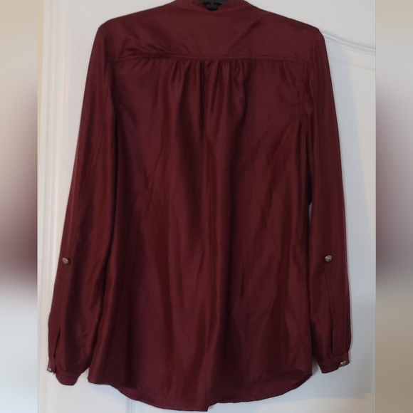 Maroon long sleeved blouse - Picture 6 of 10